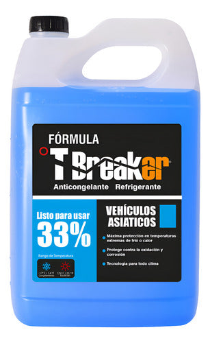 Anticongelante Azul 3.78 Litros 33% Asiaticos Tbreaker Azul