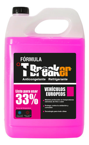 Anticongelante Rosa 3.78 Litros 33% Europeos Tbreaker