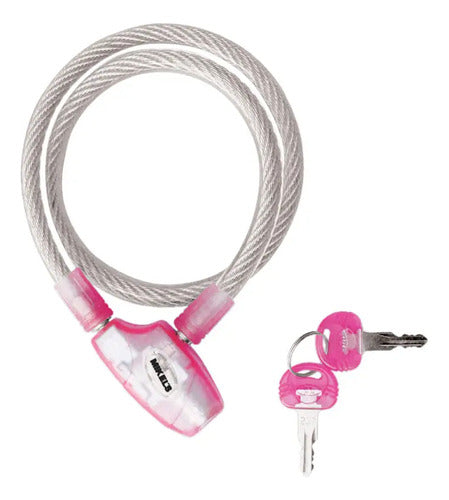 Cable Candado Flexible Para Niña 65 Cm Mikels